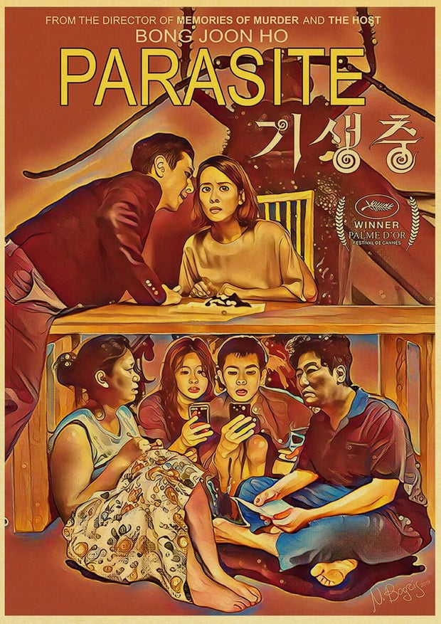 K-Drama Parasite  Vintage Wall Art Posters - Kdrama And Chill