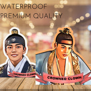 Upgrade your kdrama merch collection with our premium quality, waterproof vinyl Crowned Clown sticker. Show your love for your favorite kdrama with our durable and long-lasting sticker. Shop now for the perfect addition to your kdrama merch!